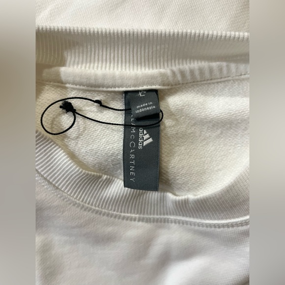 NWOT adidas by Stella McCartney Crewneck Sweatshirt French Terry White Size L - Picture 7 of 11